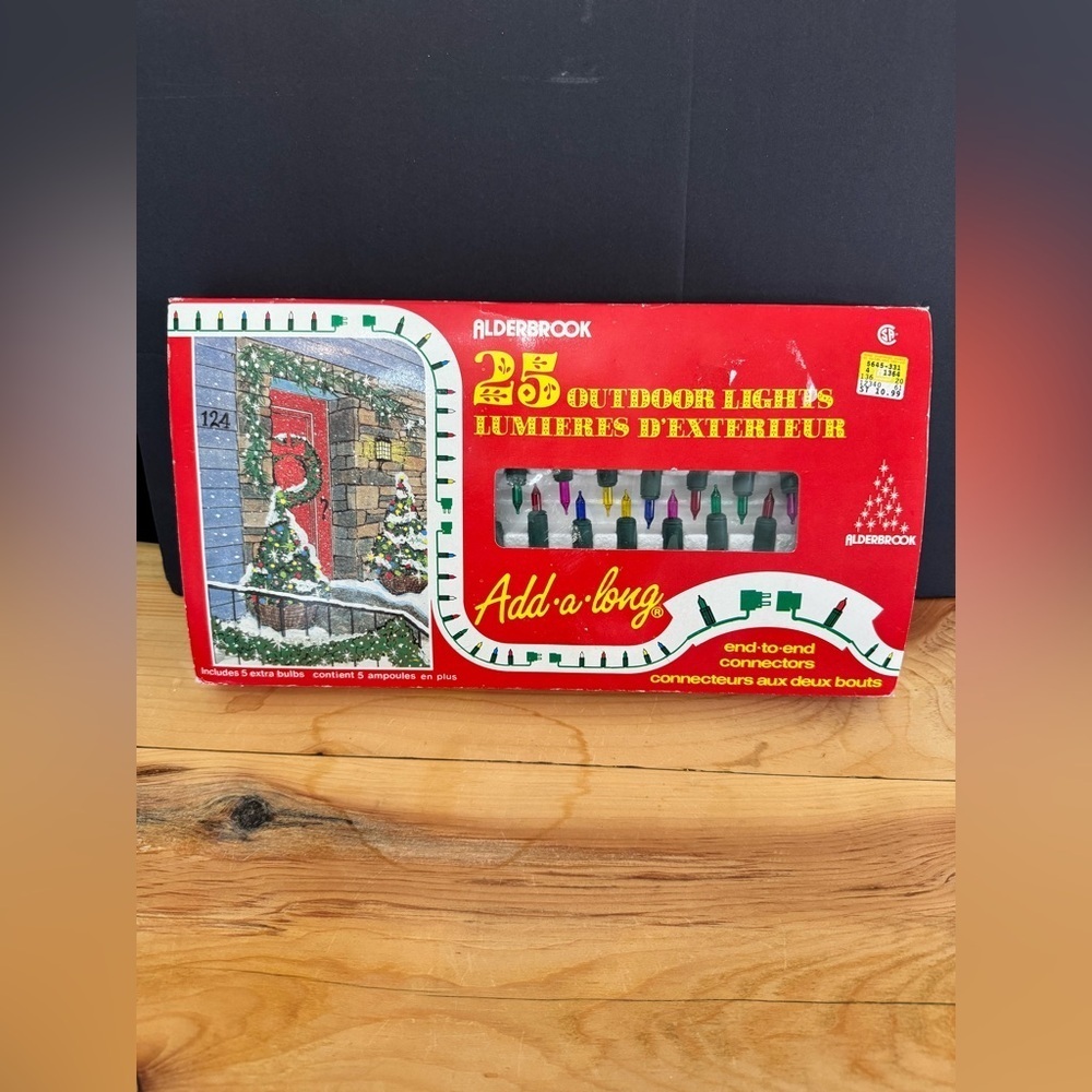 NIB Alderbrook Vintage 90’s Christmas Add-A-Long 25 MultiColoured Outdoor Lights
